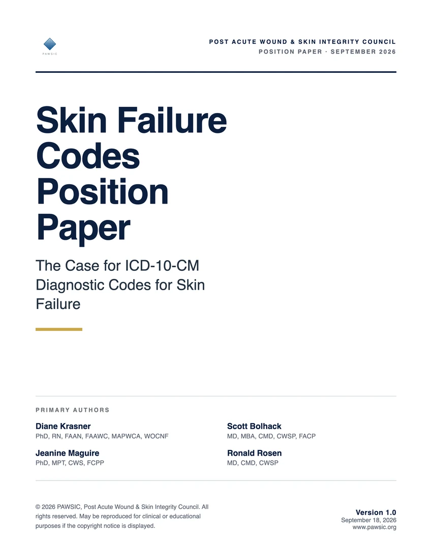 Cover of the PAWSIC Skin Failure Codes Position Paper